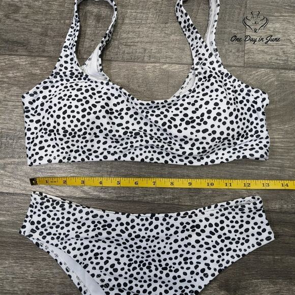 SweatyRocks Dalmatian Print Scoop Front Bikini Swimsuit Size M - Picture 4 of 5